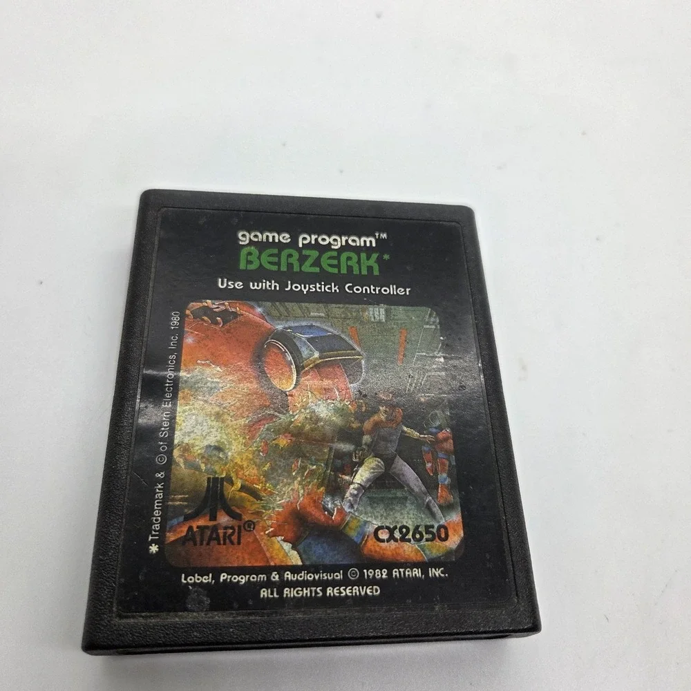 Berzerk Atari 2600 CX2650 Vintage 1982 Video Game Cartridge Tested Works